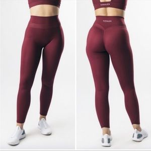 Alphalete Alphalux Harmony Legging- Maroon Size XS
